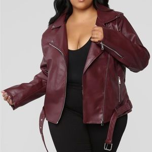 Faux Leather Moto Jacket